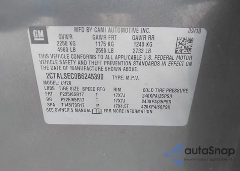 2011 GMC Terrain Sle-2 from USA, damaged, VIN 2CTALSEC0B6245390